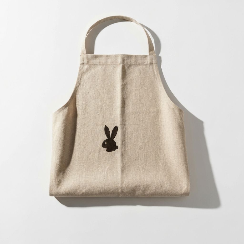 Mandil beige con logo Tokki Studio Art